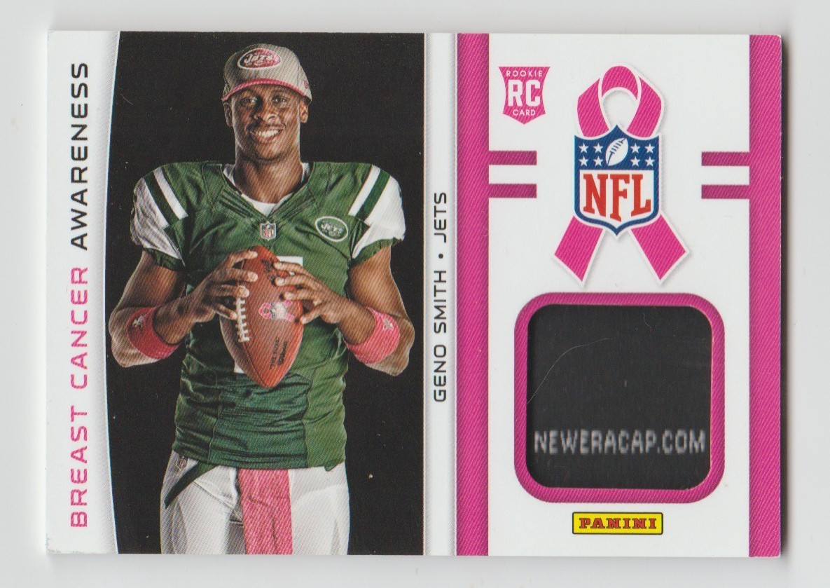 GENO SMITH 2013 Panini Black Friday Breast Cancer Awareness Patch Relic #BCA5