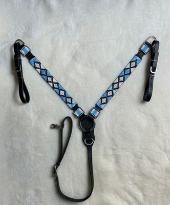 Martin Saddlery Western Premium Leder Reitsport Perlen Kopfstück, Brusthalsband