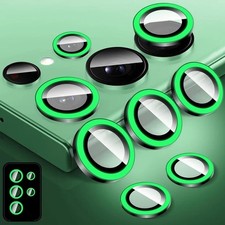Camera Protector For Samsung Galaxy S23 S24 S25 Ultra Luminous Metal Glass Lens