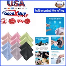 12 Pack Microfiber Lens Cleaning Cloths - Ultra-Soft Screen  Glass Cleaner -...