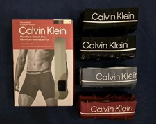 CALVIN KLEIN MICROFIBER STRETCH 4-PACK MENS BOXER BRIEFS UNDERWEAR NP27930-NWT