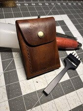 Genuine Handmade Full Grain Premium Leather Compact Flap Wallet EDC Light Brown