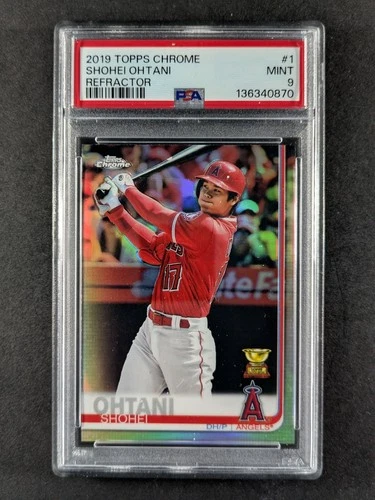 2019 Topps Chrome SHOHEI OHTANI 2nd Year Refractor Los Angeles Angels #1 PSA 9
