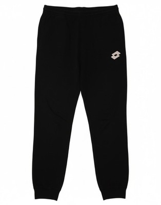 LOTTO Mens Graphic Tracksuit Trousers Joggers XL Black Cotton CL09
