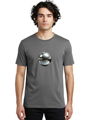 Metallic-Sphere Mens Graphic Tee, 100% Cotton, Casual Summer Wear