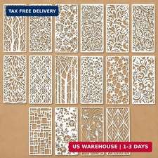 16Pcs Stencils for Crafts Reusable, Texture Stencils for Painting, Templates