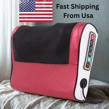 Electric Neck Shoulder Massager Shiatsu Deep Tissue 3D Kneading Pillow With Heat