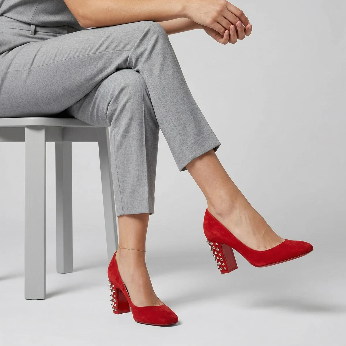 Christian Louboutin Women's Red Spikes for sale - eBay