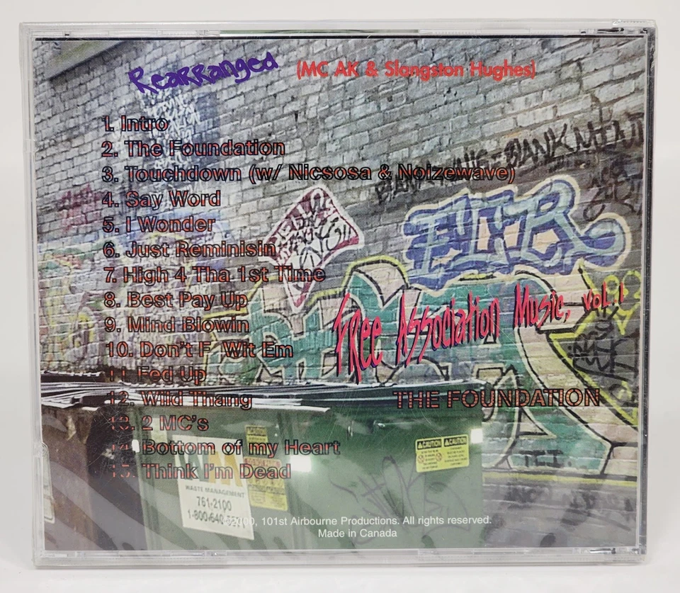 Rearranged Free Association Music Vol 1 The Foundation CD HTF Hip Hop Rap 2000 Foto 2 de 4