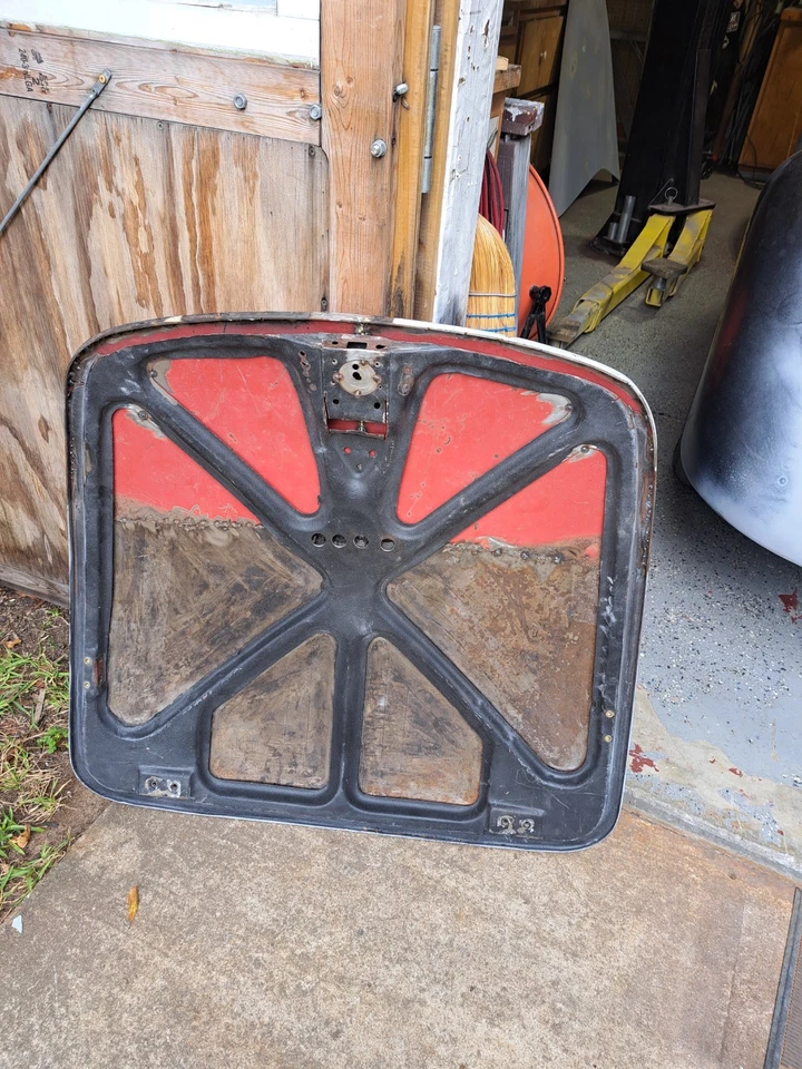 1937 Ford Coupe Trunk Lid with handle hole filled - Image 2 of 2
