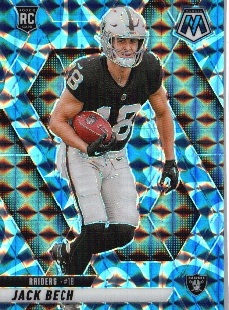 2025 Panini Mosaic #349 Jack Bech Mosaic Reactive Blue