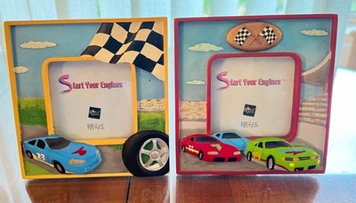 Race Car Photo Frame - START YOUR ENGINES - 3'' X 3'' Photo - RUSS -2 Styles