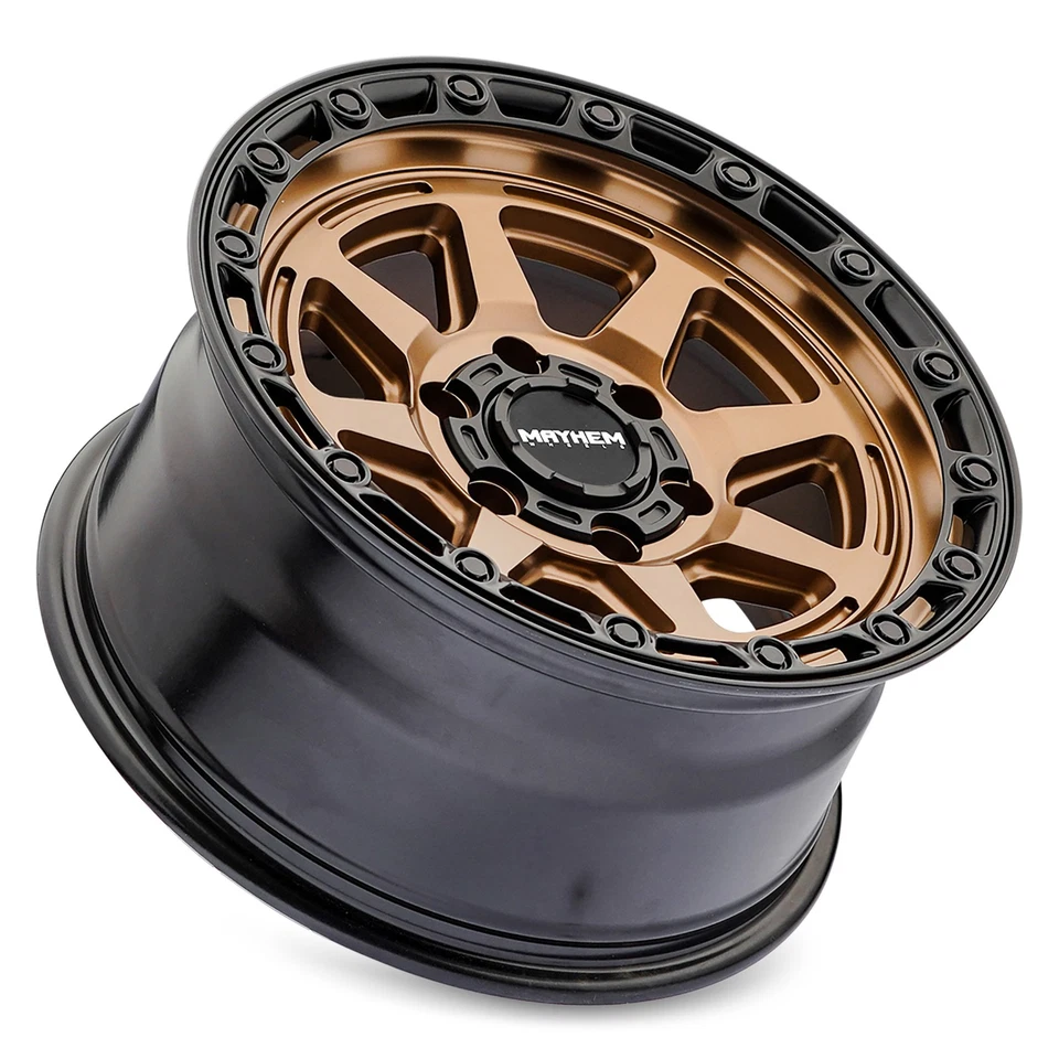 Mayhem 8306 RIDGELINE Wheels 17x8.5 (6, 6x139.7, 106.1) Bronze Rims Set of 4 Foto 3 de 3