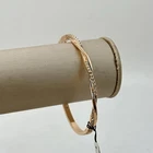 Givenchy Womens Slik Pave Twist Bangle Bracelet Rose Gold Tone 7.5"