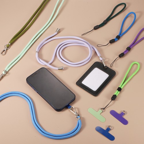 Phone Lanyards 2Pcs - 1Pcs 30" Neck Strap, 1Pcs Wrist Strap with Pad Light Green - Zdjęcie 4 z 7