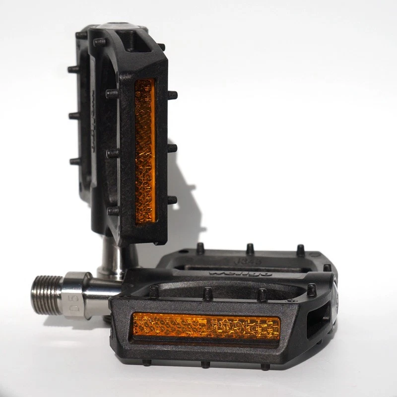 Pedal Wellgo J345B Cuerpo de Carbono Ti Husillo Bicicleta de Carretera Bicicleta de Ciudad MTB Pedales Planos Foto 4 de 4