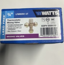 Watts LFMMVM1-UT 3/4" NPT Brass Manual Thermostatic Mixing Valve