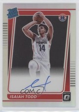 2021 Donruss Optic Rated Rookie Holo Prizm Signatures Isaiah Todd #187 Auto 03l7