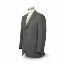 Hugo Boss Men’s Sport Coat  Einstein US Gray Textured Wool Blend Made in USA 43R