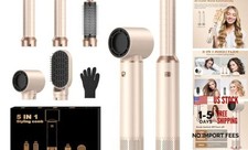 5 in 1 Hair Dryer Brush Set, Negative Ion Blow Dryer Brush Upgrade Hot Air