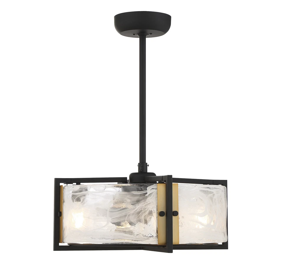 Savoy House 24-FD-1698-143 Hayward 4-Light Fandelier in Matte Black with Warm - Image 3 of 4