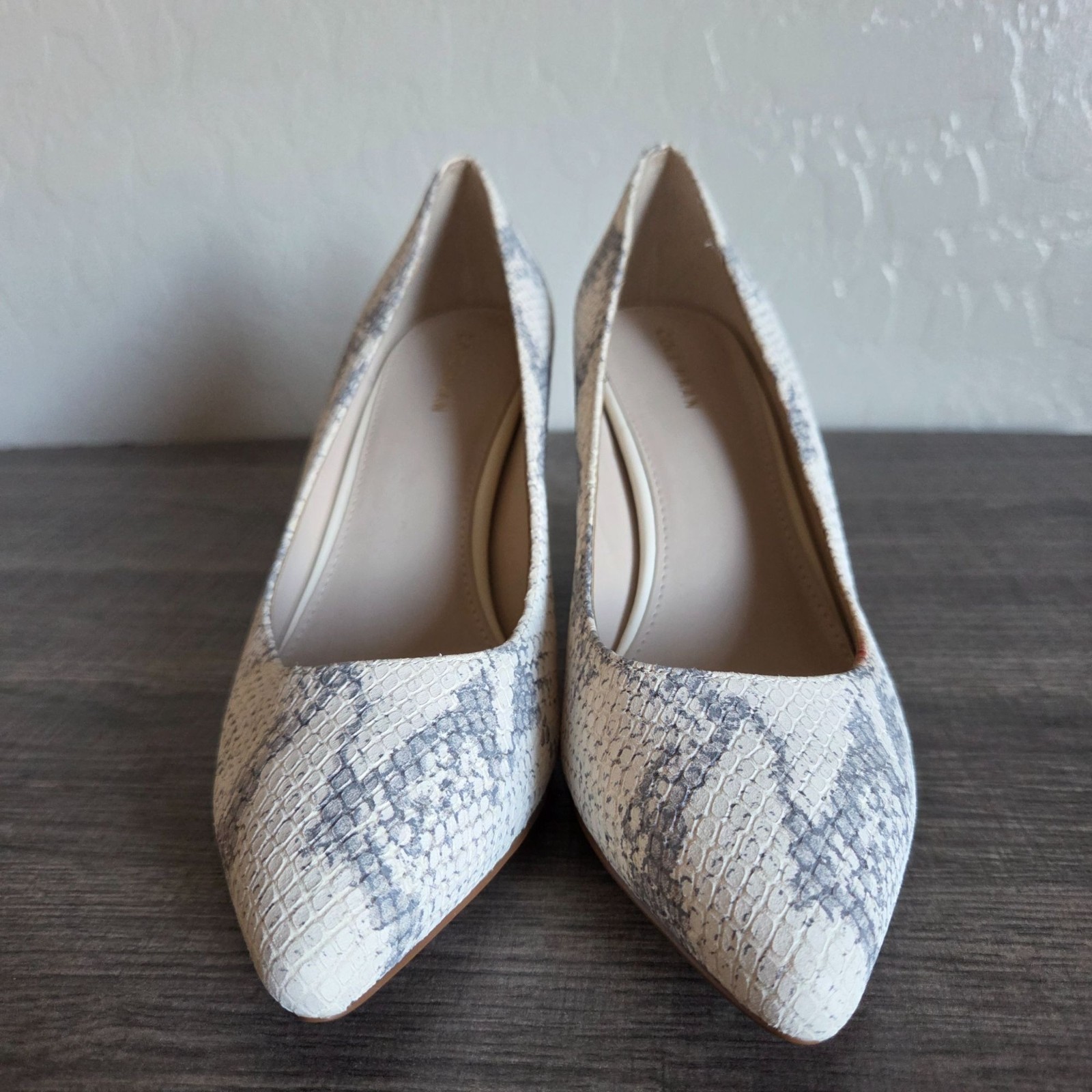Cole Haan Karena Chalk Python Embossed Snakeskin … - image 2