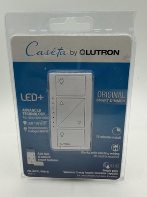 Lutron PD-6WCL-WH-R Lighting Dimmer Switch - White - E
