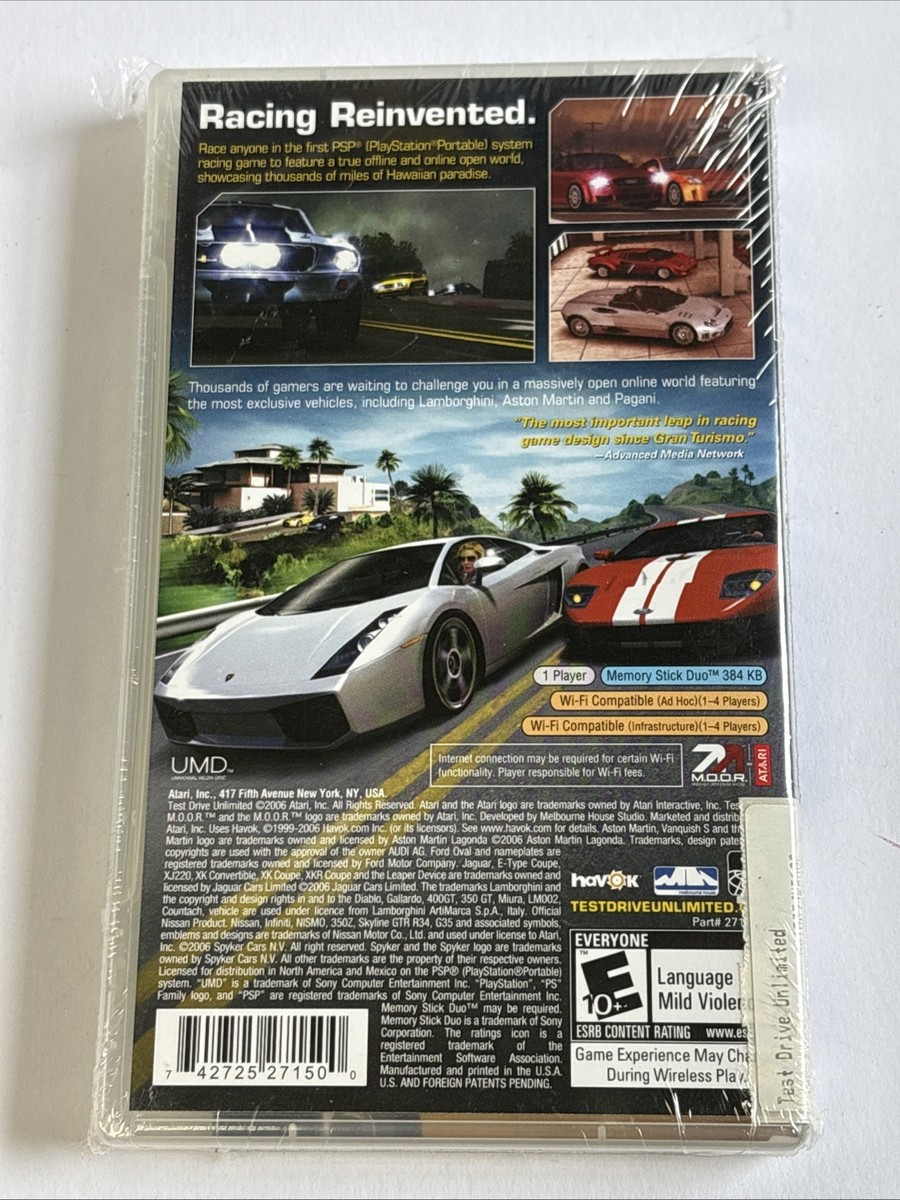 PlayStation Portable - PSP 北米版 TEST DRIVE UnLimited Test Drive Unlimited (Sony PSP, 2007) for sale online | eBay