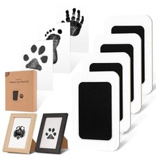 Inkless Paw Print Kit for Dogs,Cats  Babies - Clean Touch Medium 4 Pack Black
