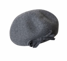 Cappello Donna Basco Feltro 100% Lana Made in Italy Elegante con Fiore Taglia 57