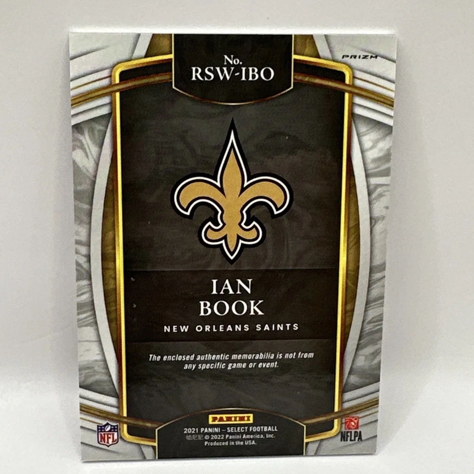 2021 Panini Select Rookie Swatches Red Prizm Patch - Ian Book #RSW-IBO RC - Image 2 of 3