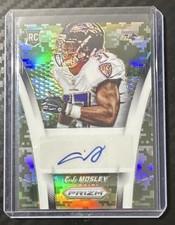 Panini Prizm 2014 Auto Rookie Camo Prizm /125 C.J. Mosley Ravens RC #AR-CJ 