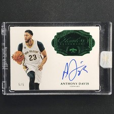 2016-17 Flawless Anthony Davis Flawless Autographs Green 5/5