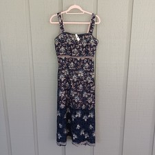 Adelyn Rae Raina Lace Two Tone Tea Midi Dress SZ S Women Wedding Guest Feminine