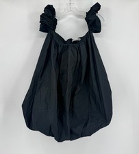 Zara Black Woven Voluminous Off Shoulder Short Bubble Dress Sz XS NEW