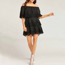 Show Me Your Mumu Lana Lace Mini Dress in Black Size XS