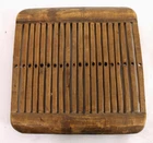 19th-Century Wooden Folk-Art Ribbon Weaving Tool (Swedish Band Spoon)