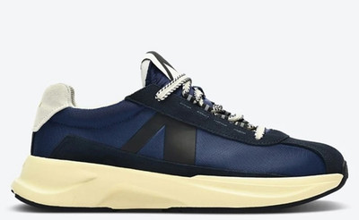 ARKK Herren Low Top Sneaker Sportschuh blau/creme Gr. 44 Schnürung gepolstert