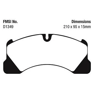 Pastillas de freno delanteras EBC DP41835R Yellowstuff para Porsche Cayenne 2008-2017 Foto 4 de 4