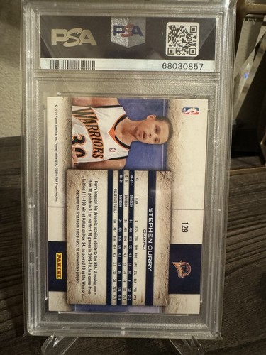 2009 Panini Studio 129 Stephen Curry Rookie RC PSA 10 GEM MINT ! - Picture 2 of 2