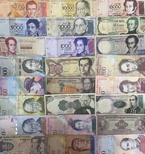VENEZUELAN BOLIVAR BANK NOTES - CHOICE OF STYLE & BANK NOTE - VENEZUELA