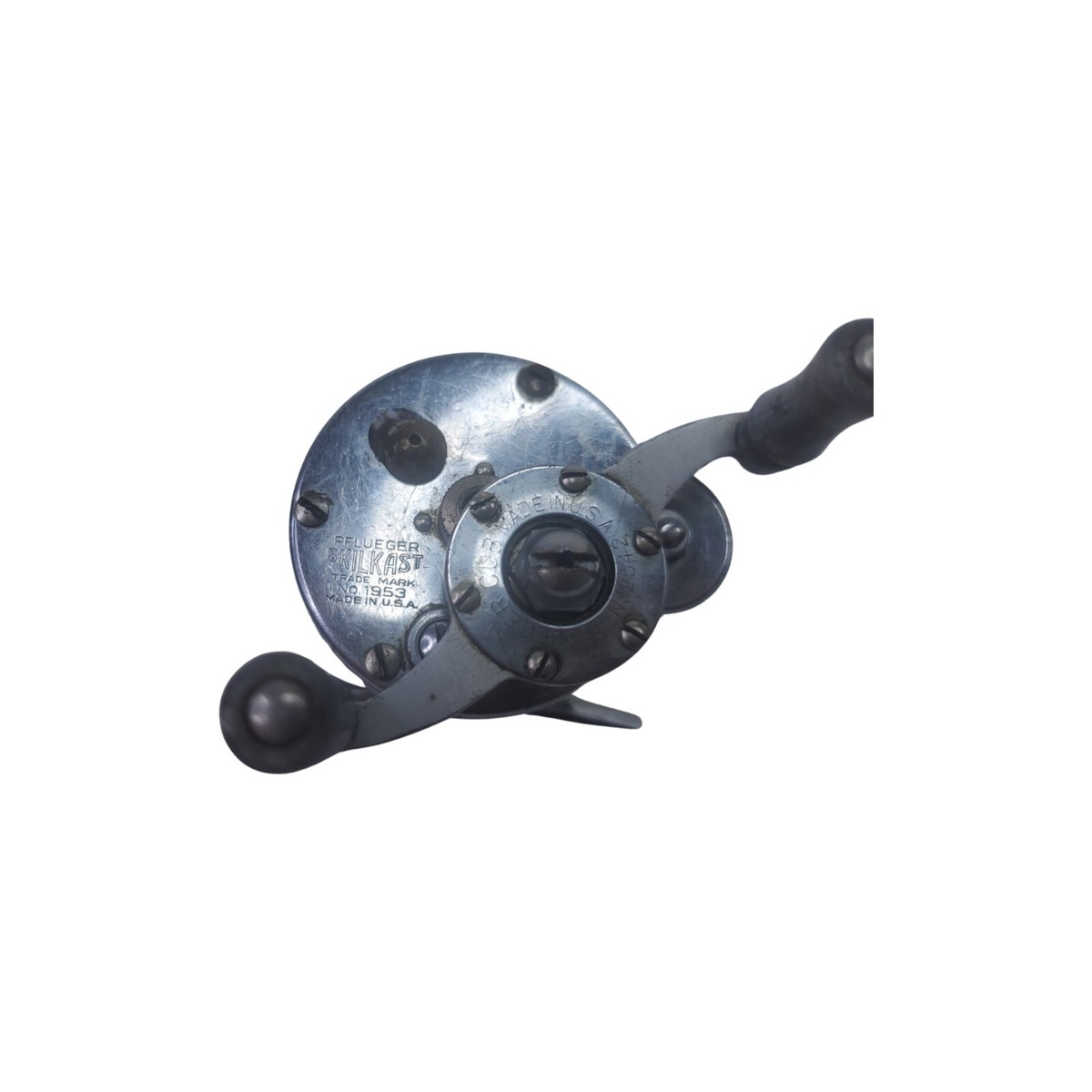 Moulinet De Pêche Ancien Pflueger N° – 1953, Baitcast Casting, Argent, USA