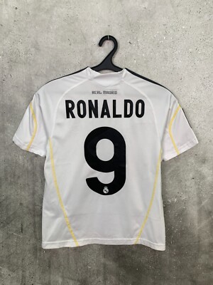 REAL MADRID 2009/10 HOME FOOTBALL SHIRT #9 RONALDO ADIDAS YOUTH 11