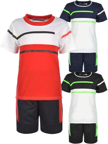 Shorts Fabric Boys Summer Set T Shirt Top Capri 2 pcs. Boy