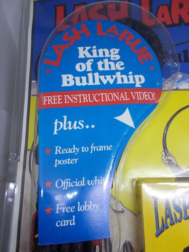 Lash LaRue King of the Bullwhip Official Leather Whip with Instructional Video - Picture 2 of 9