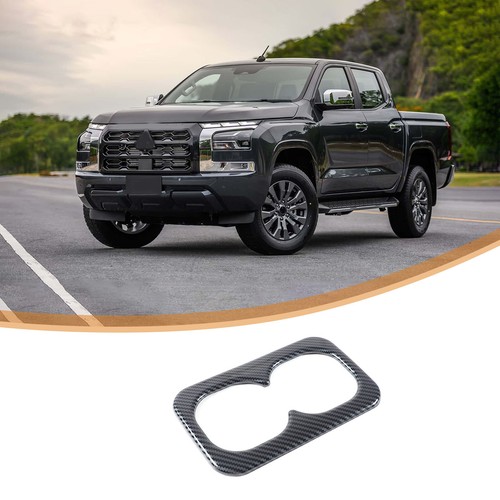 ABS Carbon Fiber Rear Water Cup Holder Cover For Mitsubishi Triton L200 2024 - Picture 4 of 20