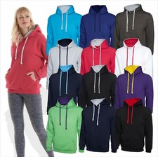 Uneek Unisex Contraste Sudadera con Capucha Pullover Universitario Sudadera con Capucha Ropa de Trabajo Causal