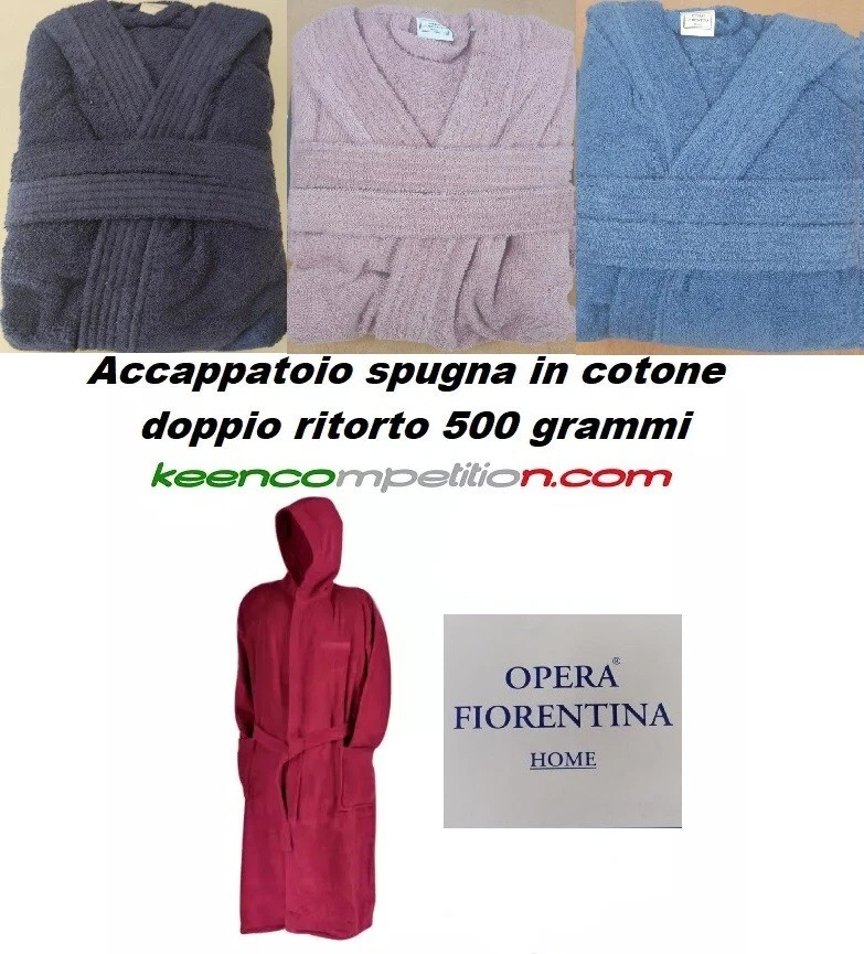 OPERA FIORENTINA HOME Opera Fiorentina ACCAPPATOIO UOMO DONNA in SPUGNA QUALITY 500 GRAMMI 100% COTONE