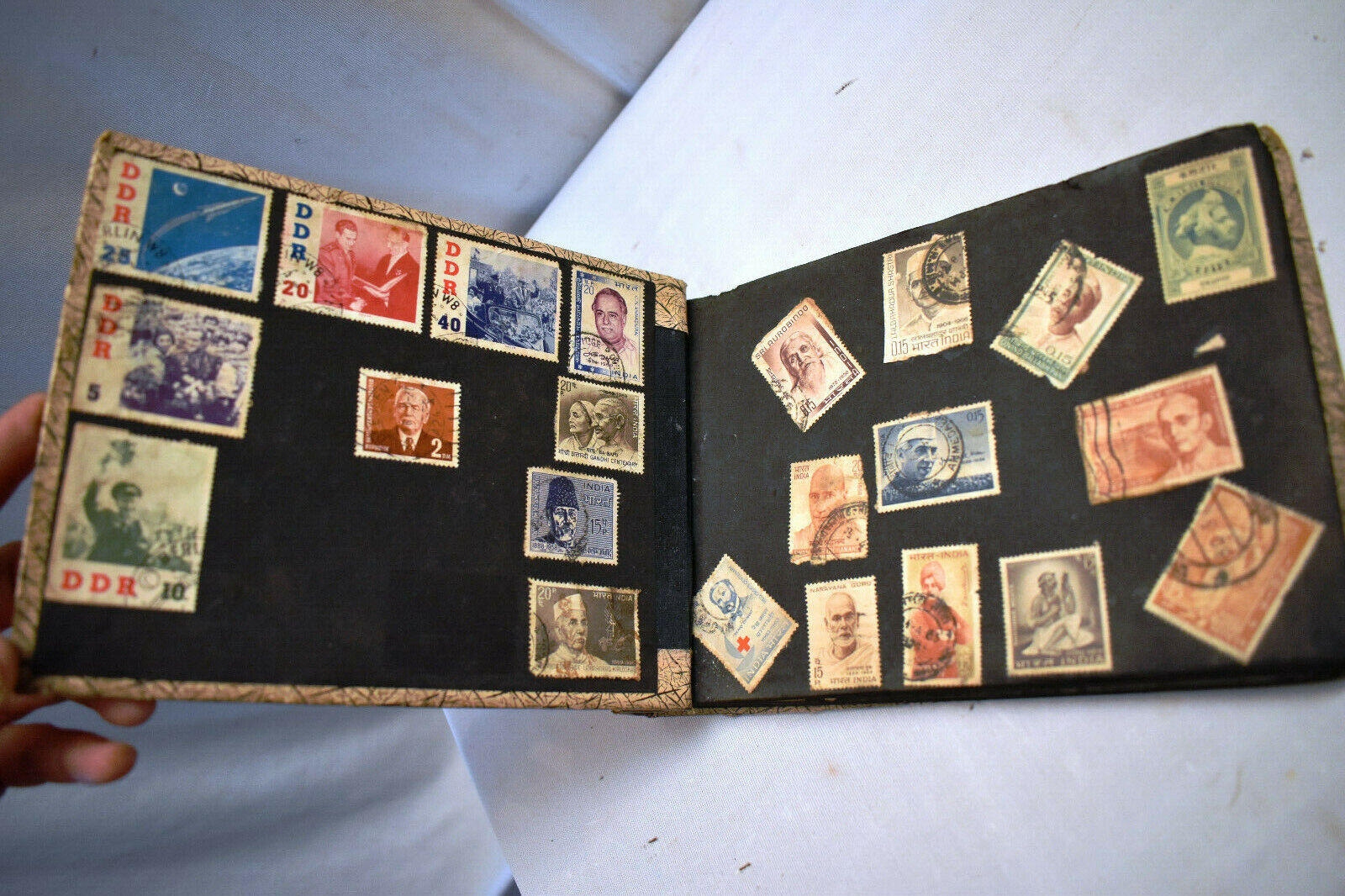 Vintage Stamp Collecting Book Postage Stamps Album Philately Collectibles Rare "
