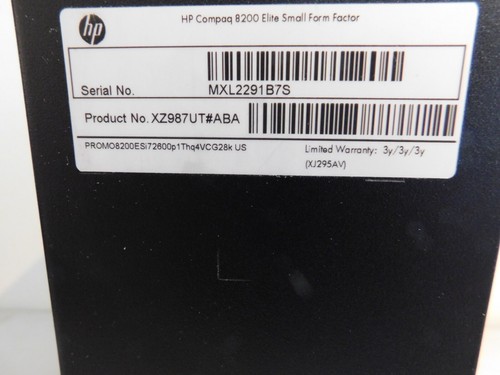 HP Compaq 8200 Elite SFF Desktop, Intel Core i7-2600 3,4GHz, 8GB RAM - Bild 11 von 11